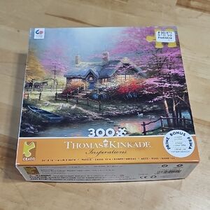 3 for $10 🧩 Thomas Kinkade "Stepping Stone Cottage" Puzzle 300 pc - READ